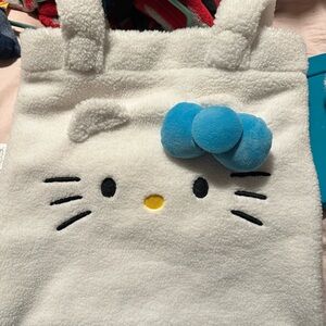 HELLO KITTY Forever 21 White and Blue Shoulder Bag
